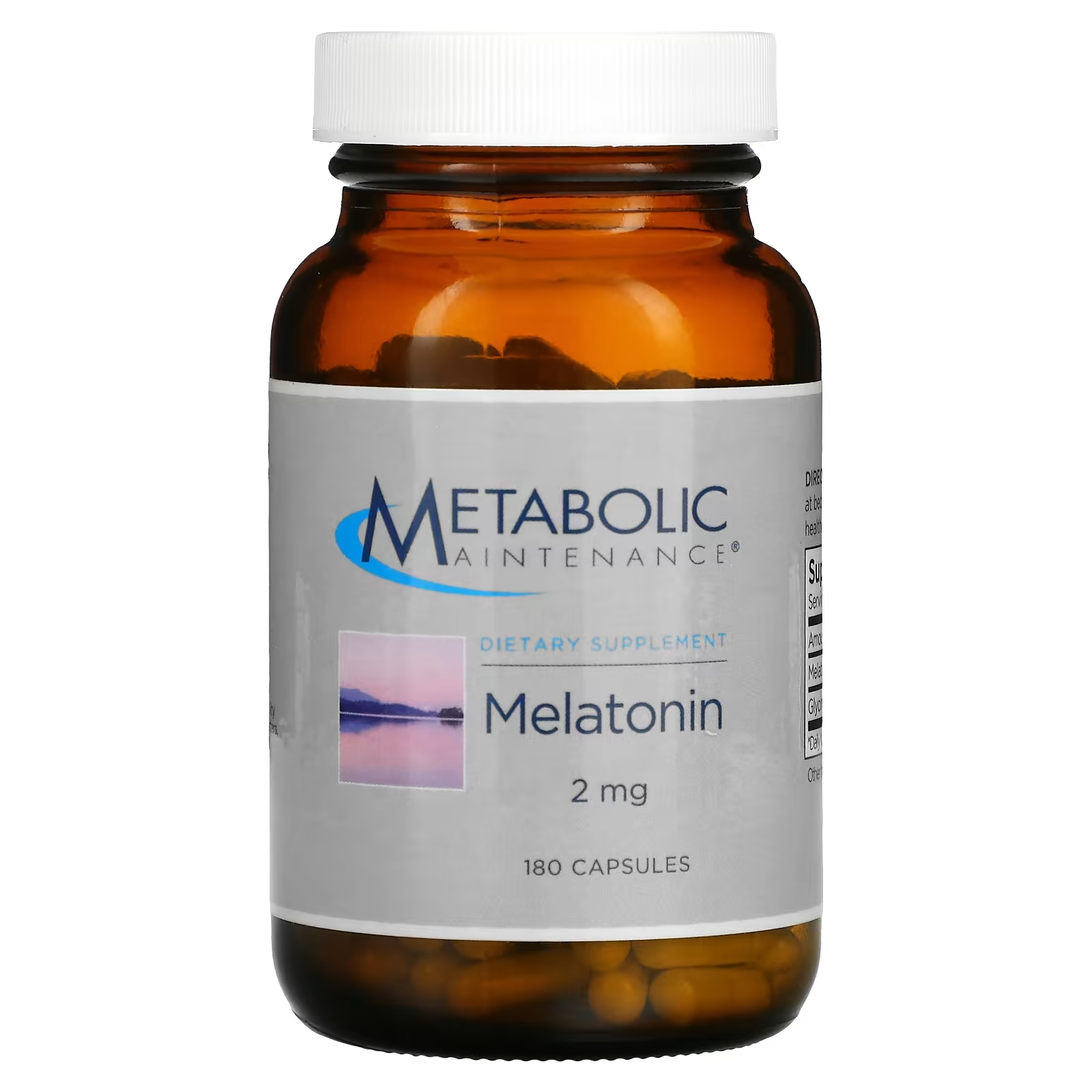 Metabolic Maintenance мелатонин 2 мг, 180 капсул metabolic maintenance дикальций малат 250 мг 120 капсул