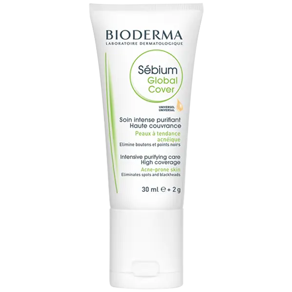 

Bioderma Sébium окрашивающий крем от прыщей с корректором пятен, 30 мл