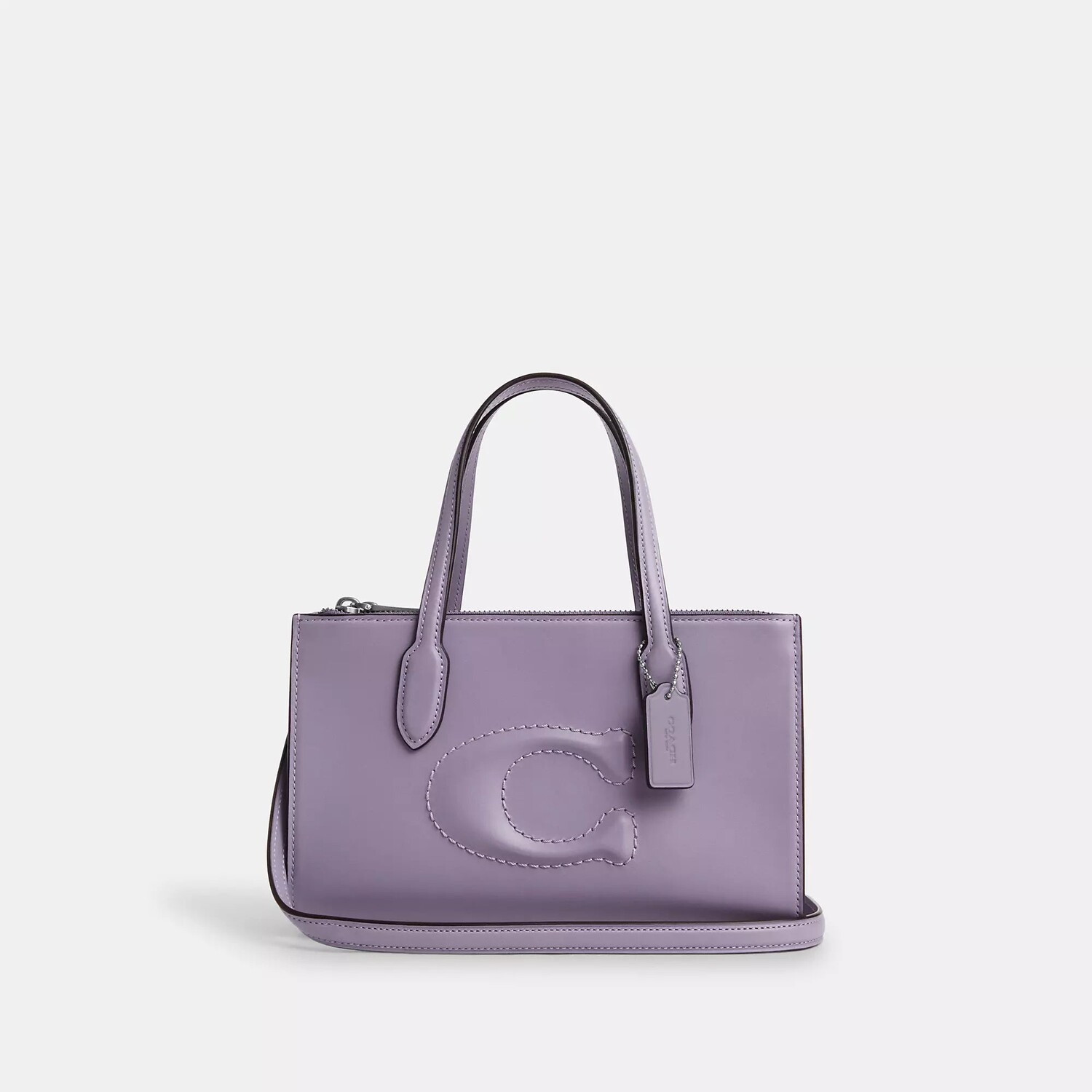 

Маленькая сумка-тоут Coach Outlet Nina, цвет Silver/Light Violet
