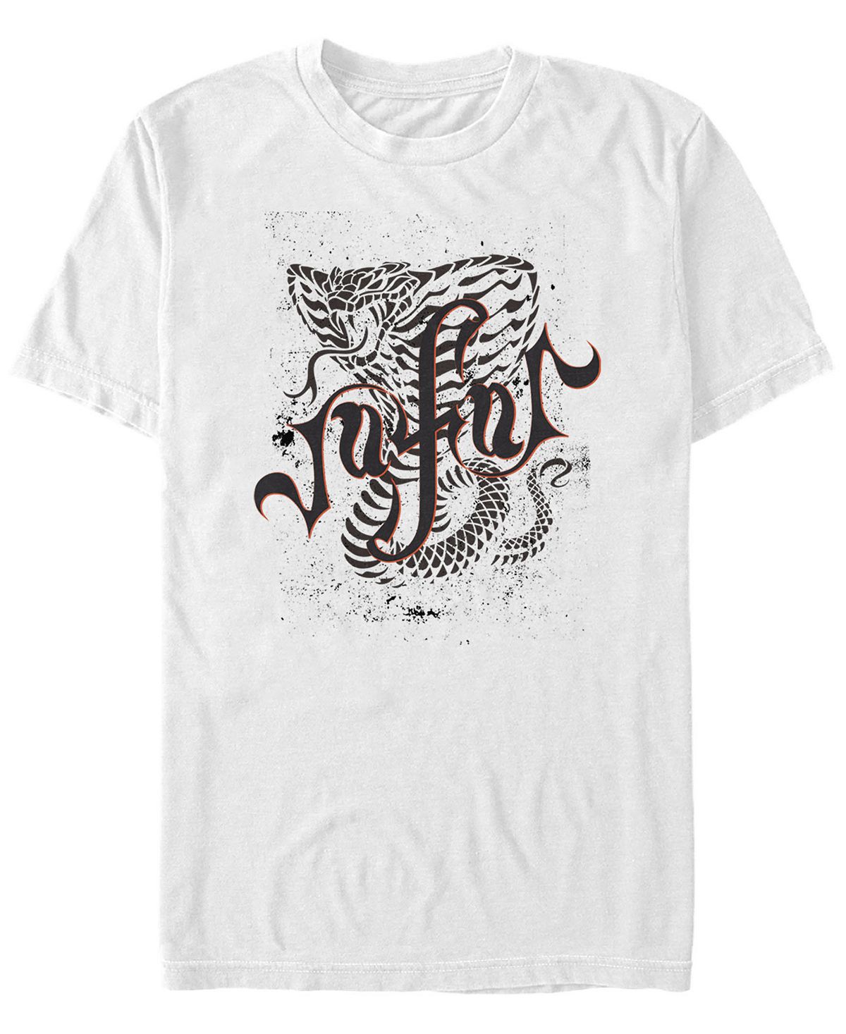 Мужская футболка с коротким рукавом disney aladdin live action jafar cobra sketch Fifth Sun, белый