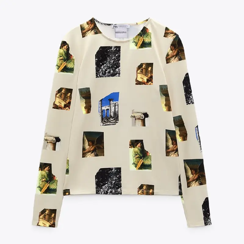 

Футболка Zara Apotheosis Of Homer, кремовый