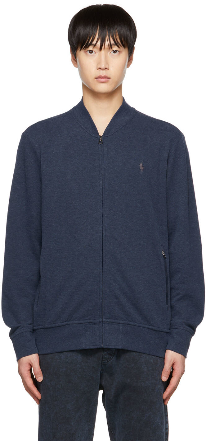 

Темно-синяя толстовка на молнии Polo Ralph Lauren