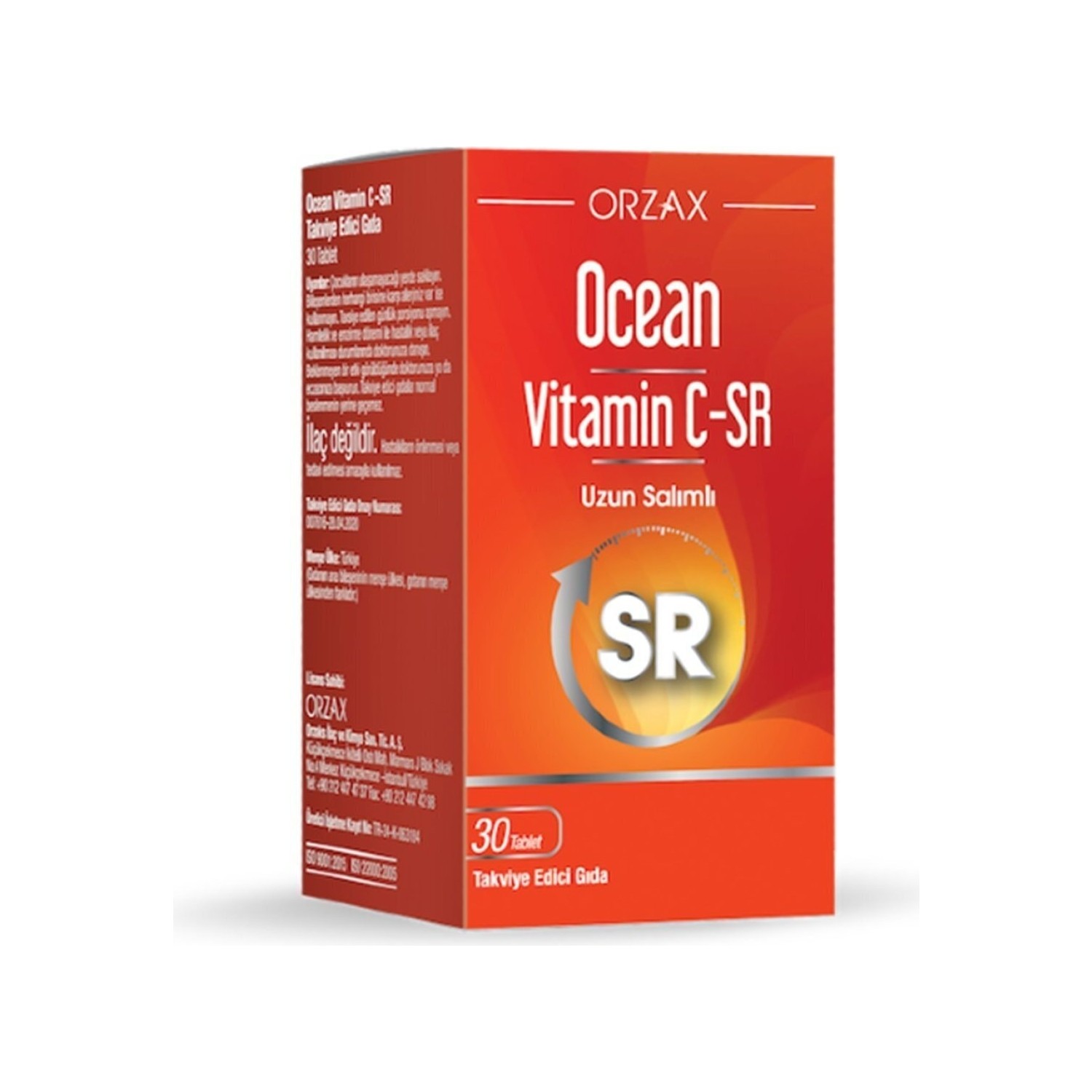 Витамин C-Sr Ocean 500 мг, 30 таблеток l глутатион orzax ocean 250 мг 2 упаковки по 30 таблеток