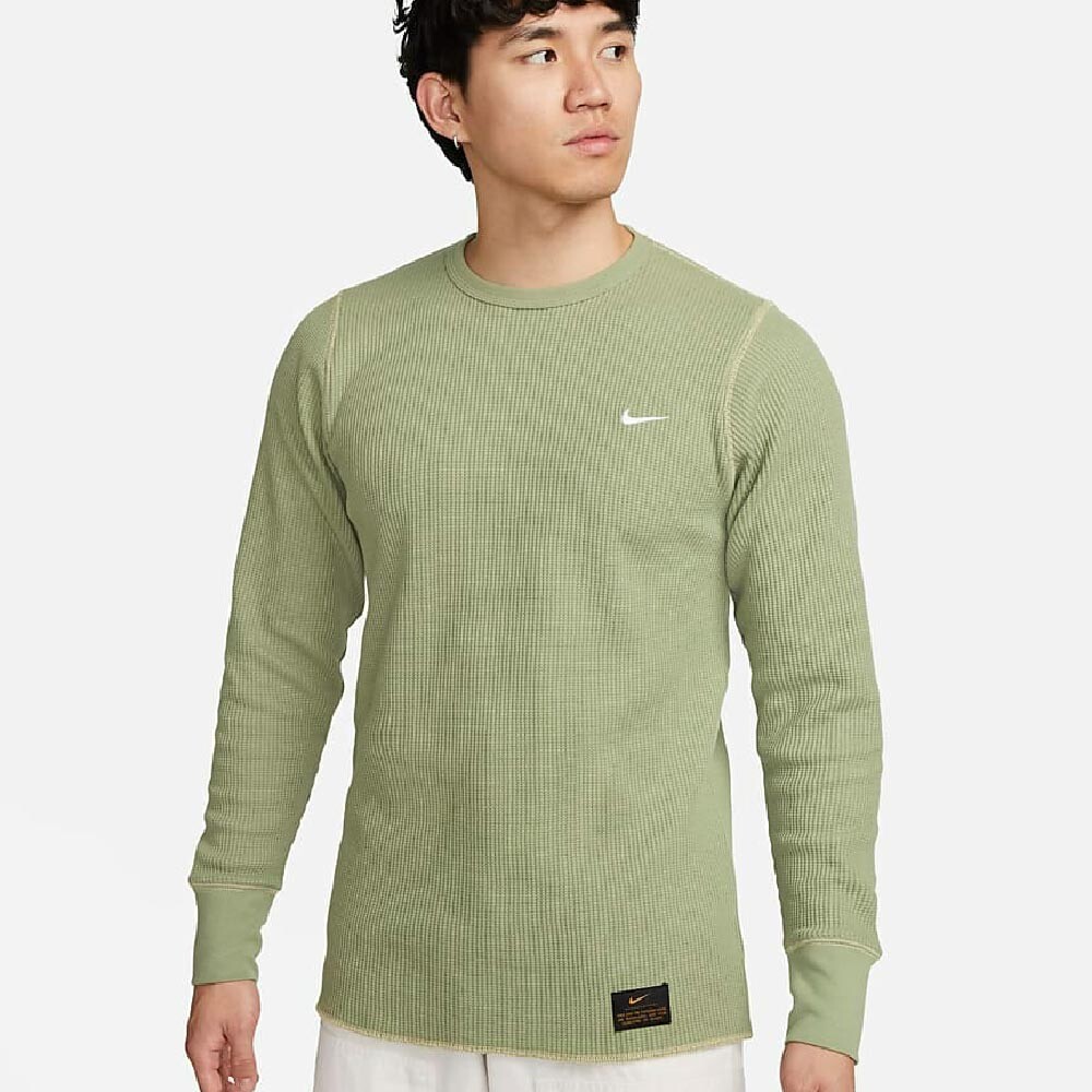 

Лонгслив Nike Men's Long Sleeve Waffle, зеленый хаки