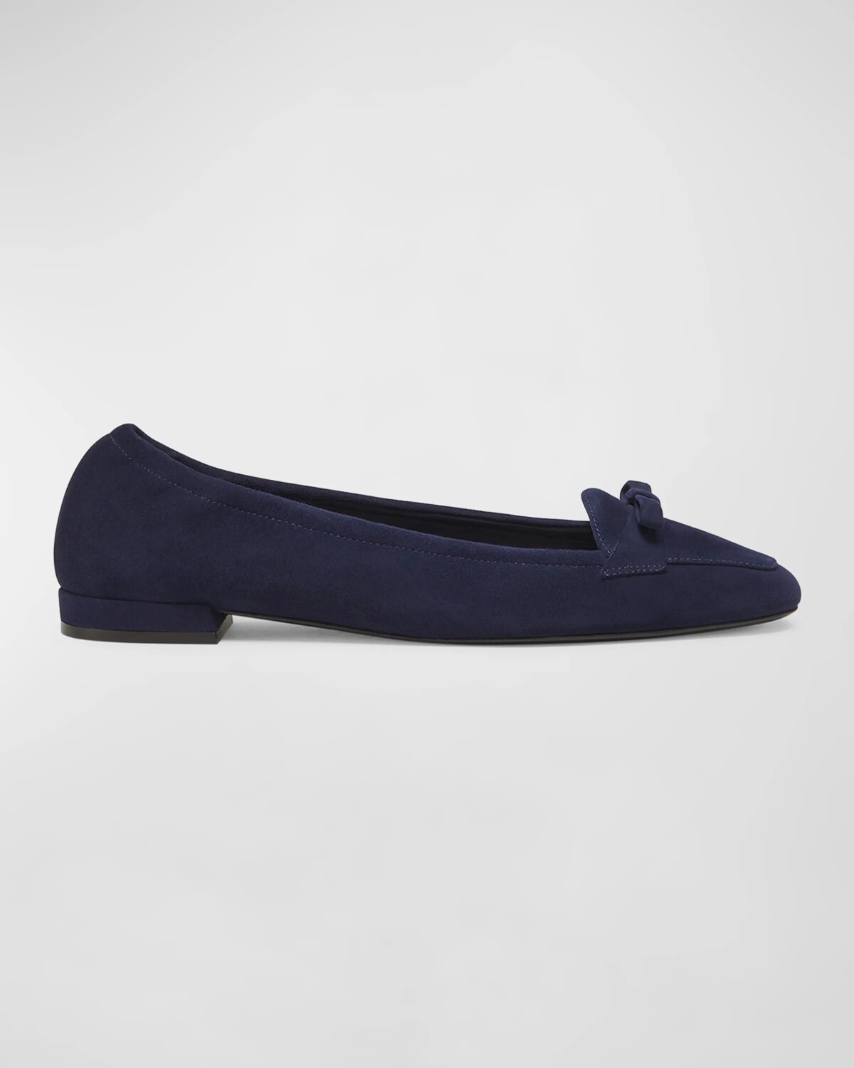 

Замшевые балетки Tully с бантом Stuart Weitzman, цвет Nice Blue