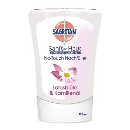 

Sagrotan No-Touch Refill Extra Care с маслом лотоса и маслом ромашки жидкое мыло для рук 250 мл