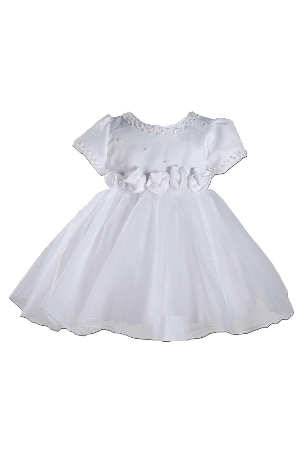 Вечернее платье с пайетками Cinda, белый брошь орден с кристаллами и искусственным жемчугом
