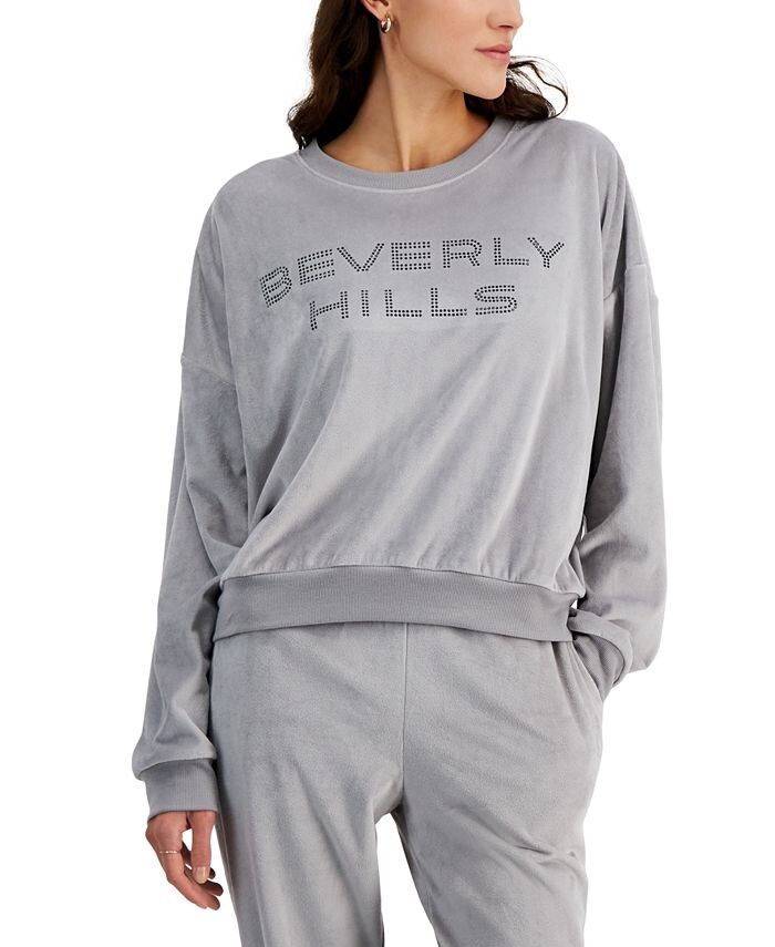 

Велюровый свитшот Beverly Hills Grayson Threads, The Label, серый