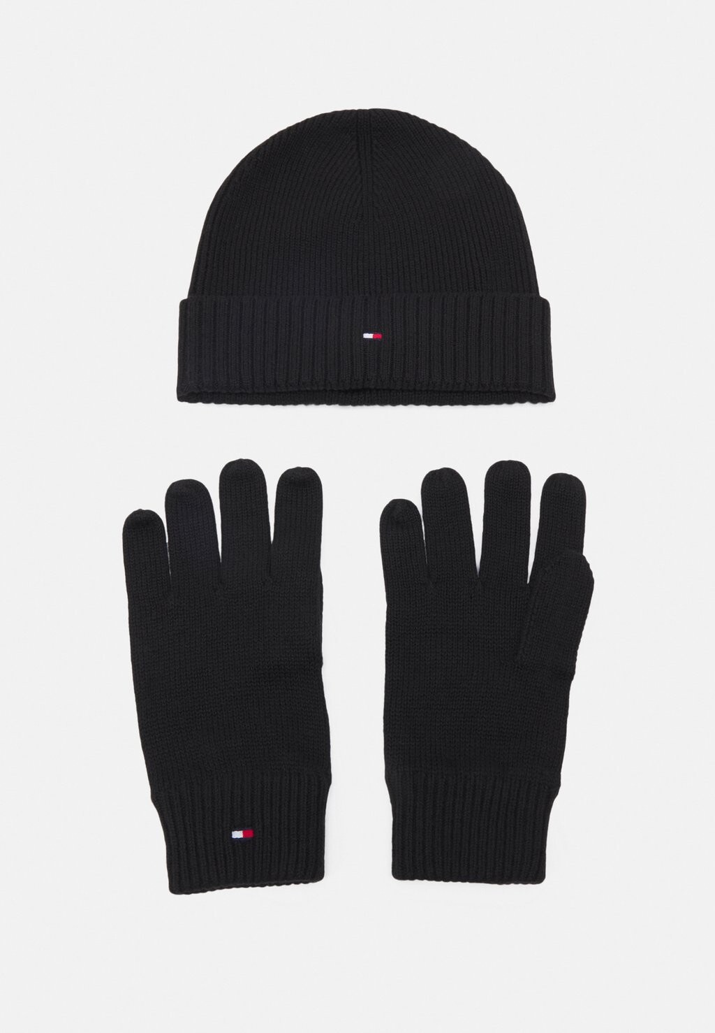 

Шапка ESSENTIAL BEANIE & GLOVES SET Tommy Hilfiger, цвет black