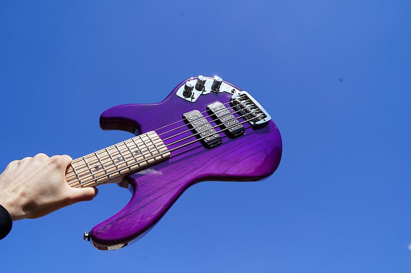 цена Басс гитара G&L USA Custom Shop CLF Research L-2500 - Purple Fade 5-String Electric Bass w/ Case