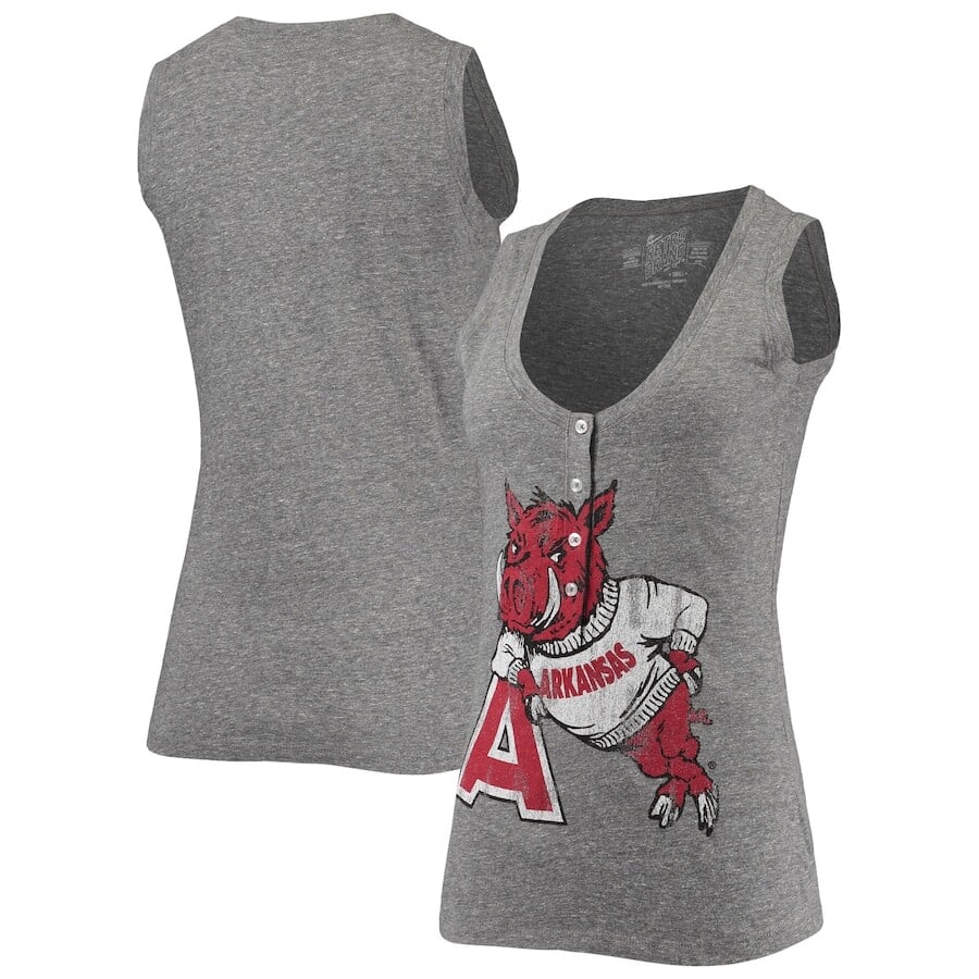 

Топ Original Retro Brand Arkansas Razorbacks, серый