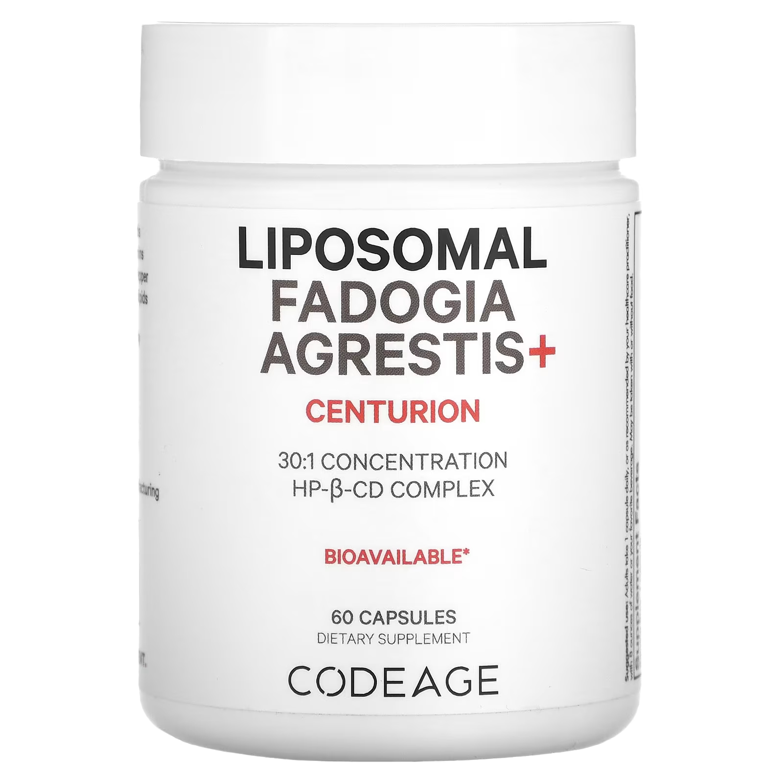 Codeage Липосомальный Fadogia Agrestis+ 60 капсул codeage антиоксидант липосомальный глутатион 60 капсул
