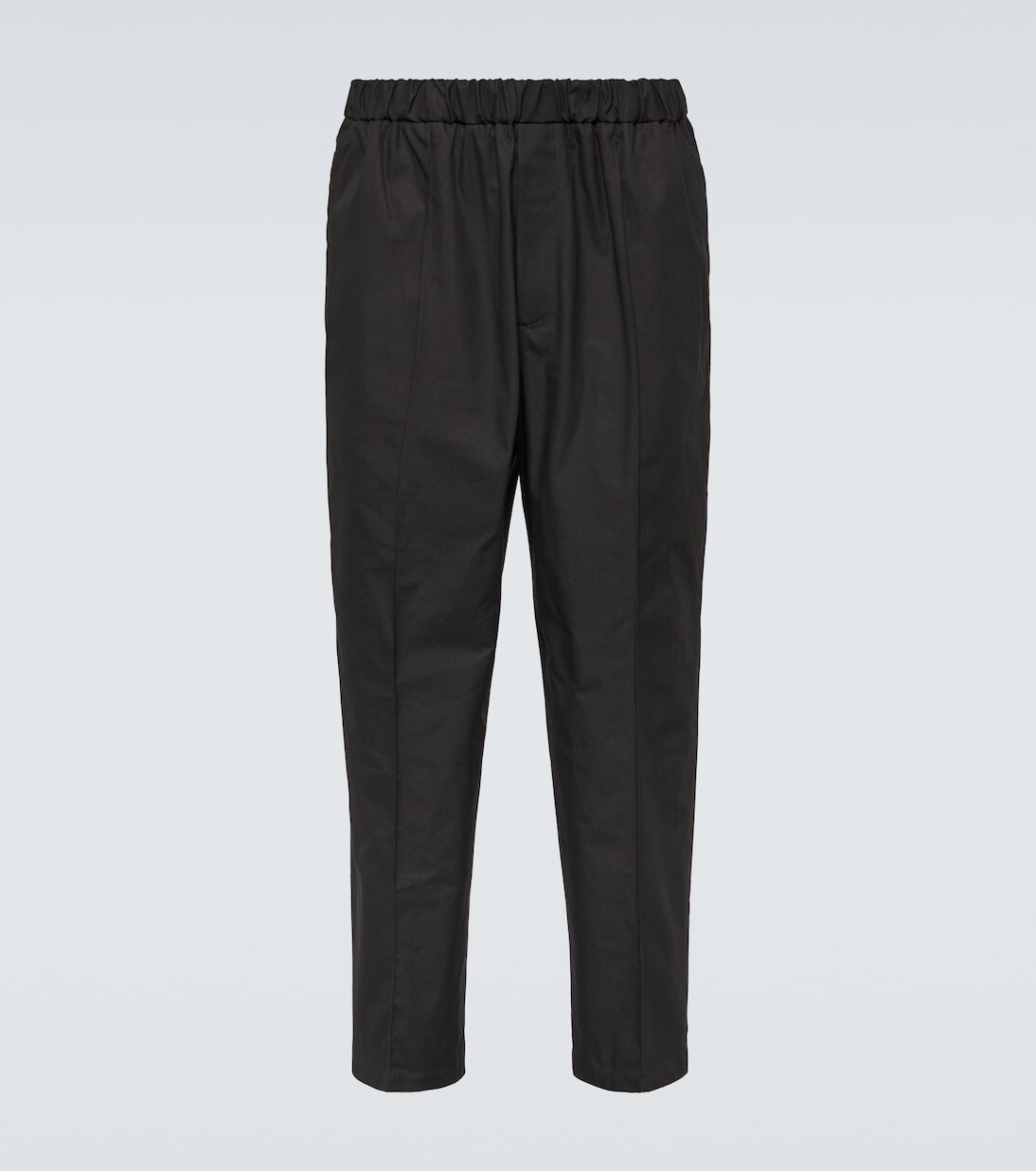 

Зауженные хлопковые брюки Jil Sander, черный
