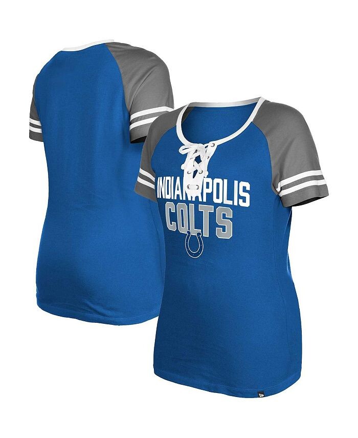 

Женская футболка на шнуровке Royal Indianapolis Colts реглан New Era, синий