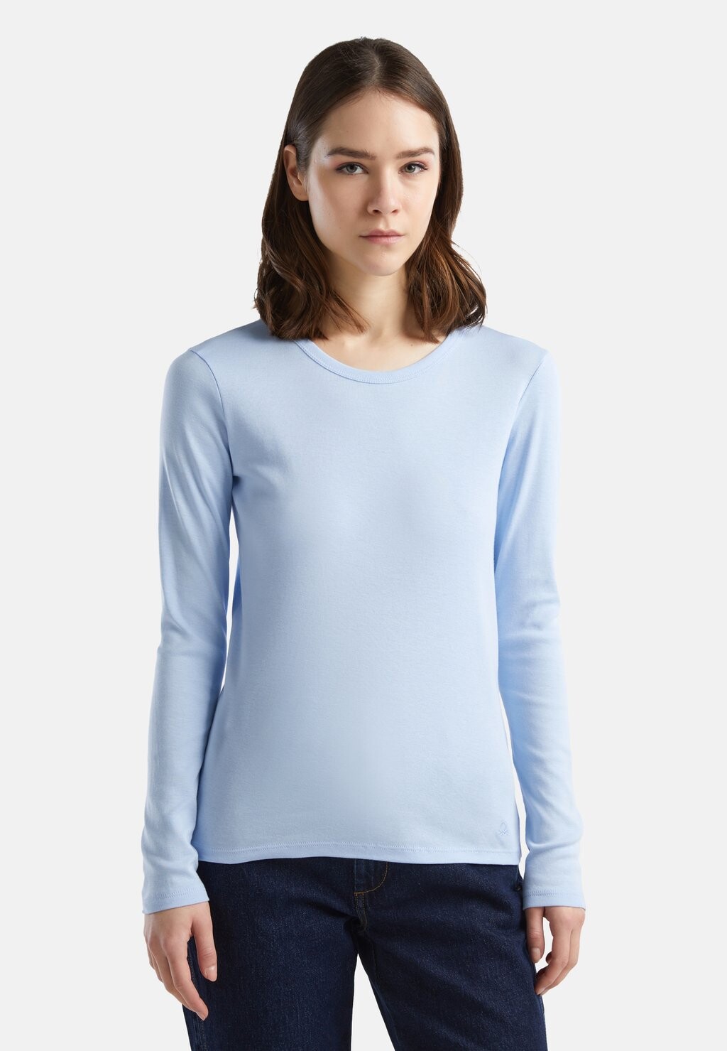 

Рубашка с длинным рукавом United Colors of Benetton, цвет blue