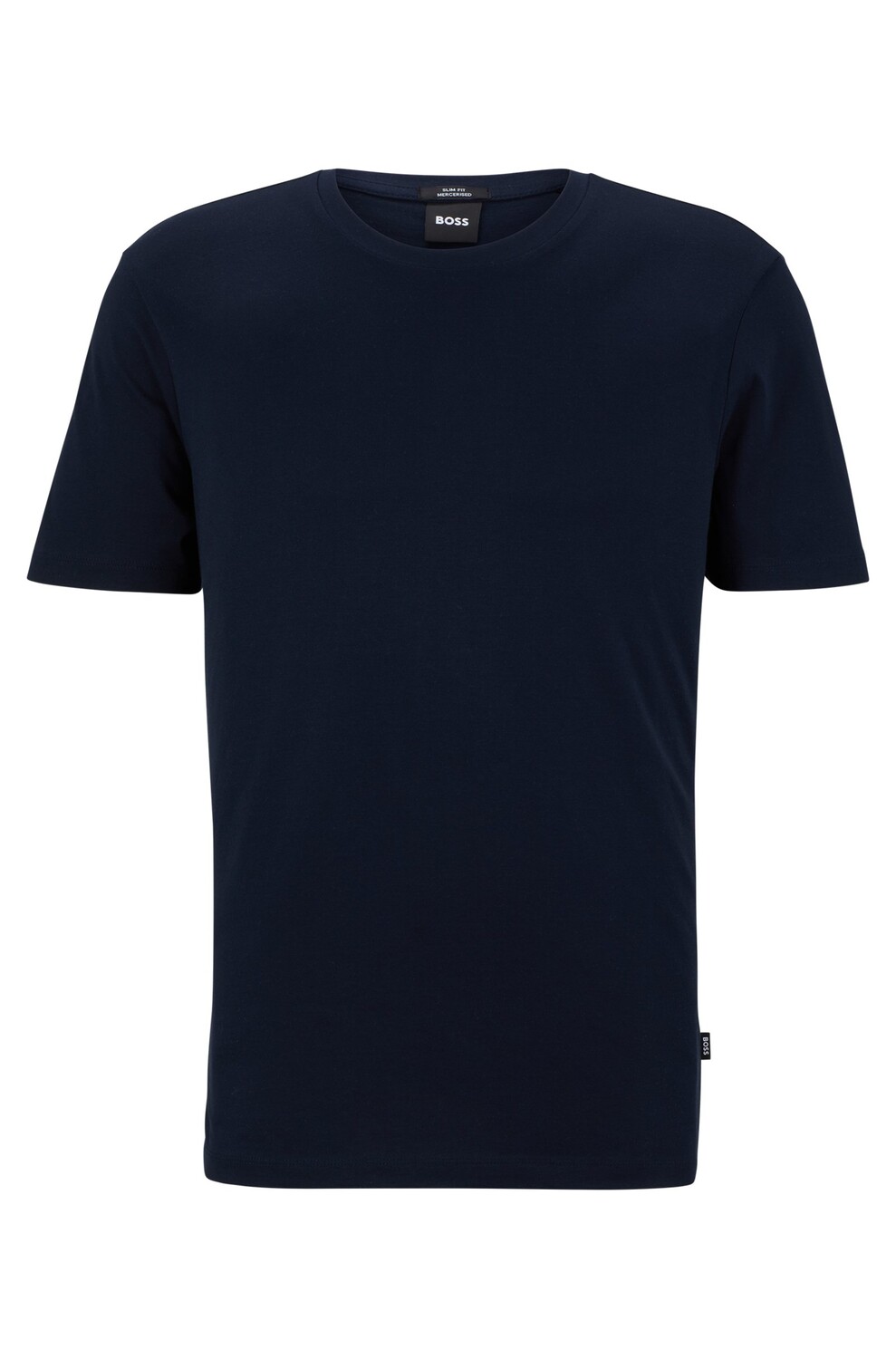 

Футболка Boss Slim-fit Short-sleeved In Mercerized Cotton, темно-синий