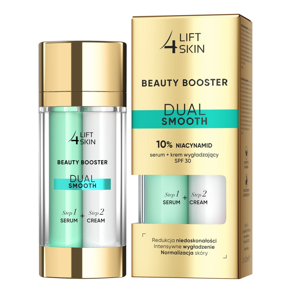 

Lift4Skin Beauty Booster Dual Smooth 10% сыворотка с ниацинамидом + разглаживающий крем SPF30+ 2x15 мл