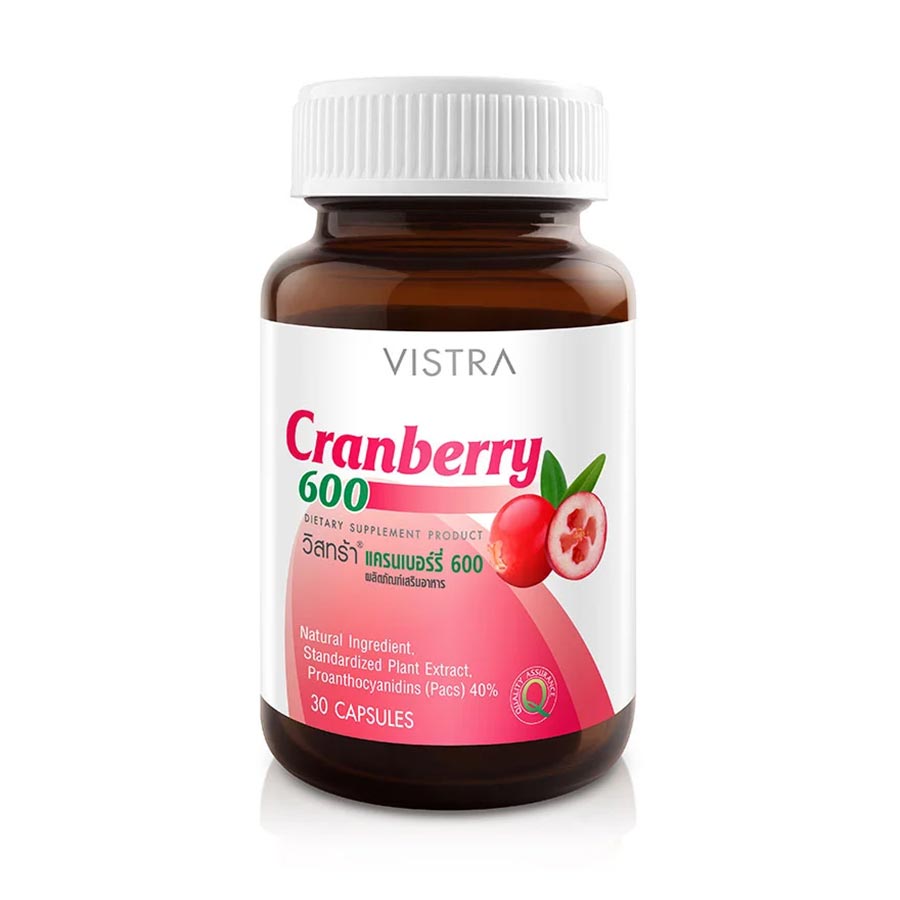 Пищевая добавка Vistra Cranberry 600, 30 капсул пищевая добавка vistra magnesium complex plus vitamin b1 b6