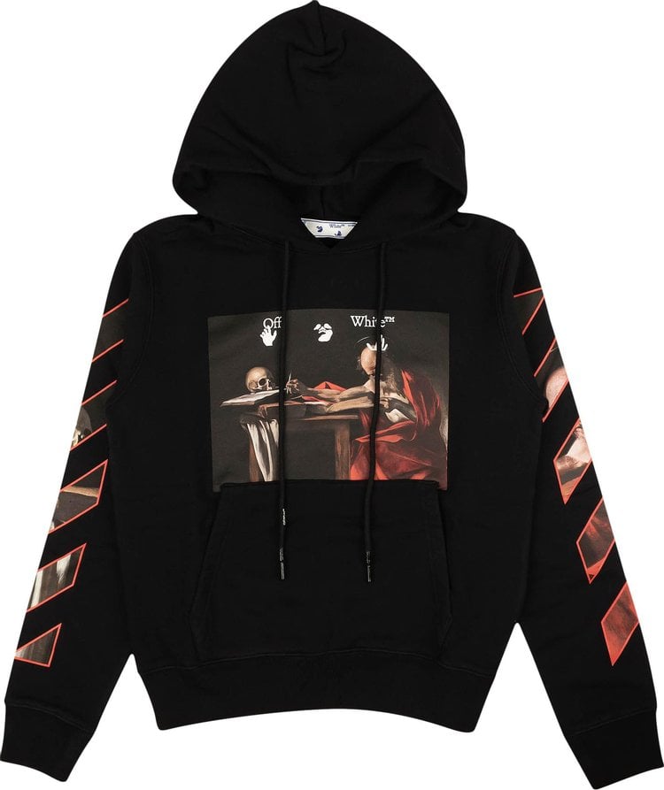 Off white black caravaggio hoodie sale