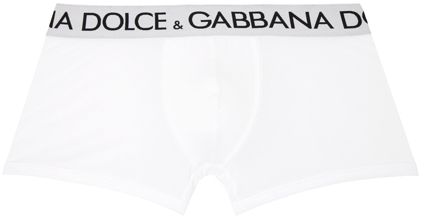 

Белые двусторонние эластичные боксеры Dolce & Gabbana