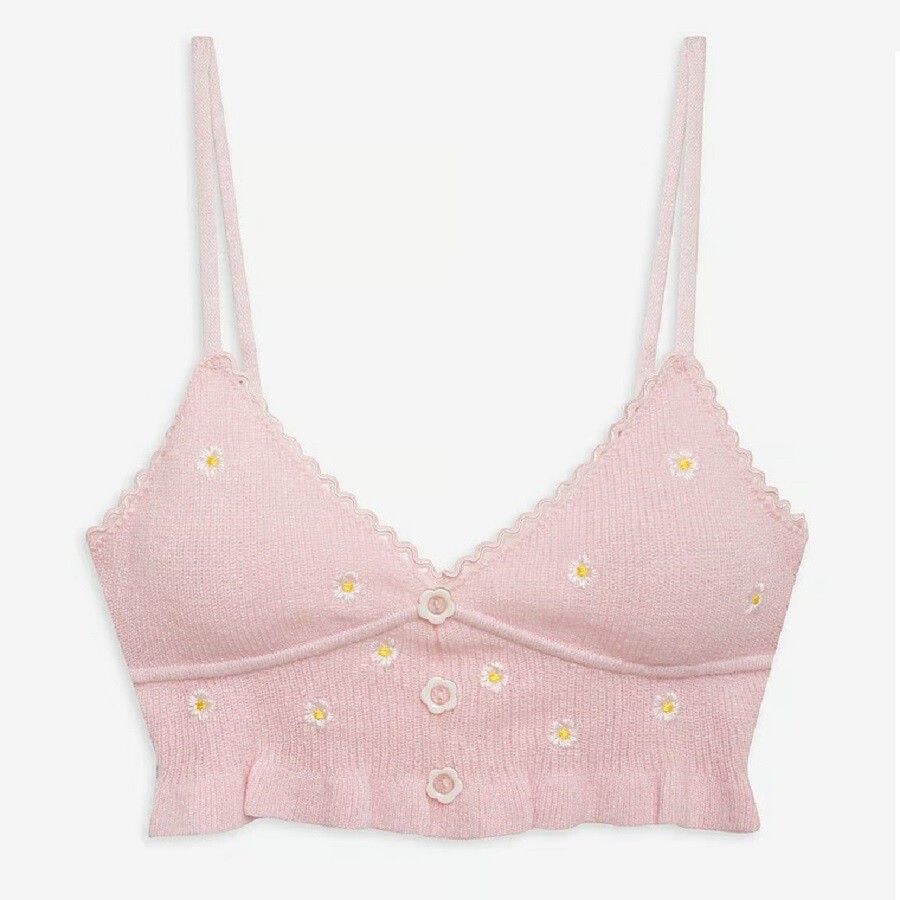 

Топ For Love & Lemons Callie Knit, светло-розовый