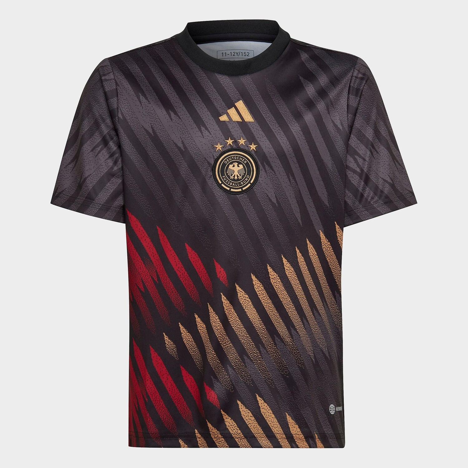 

Детское предматчевое футбольное джерси Adidas Germany 2022, черный