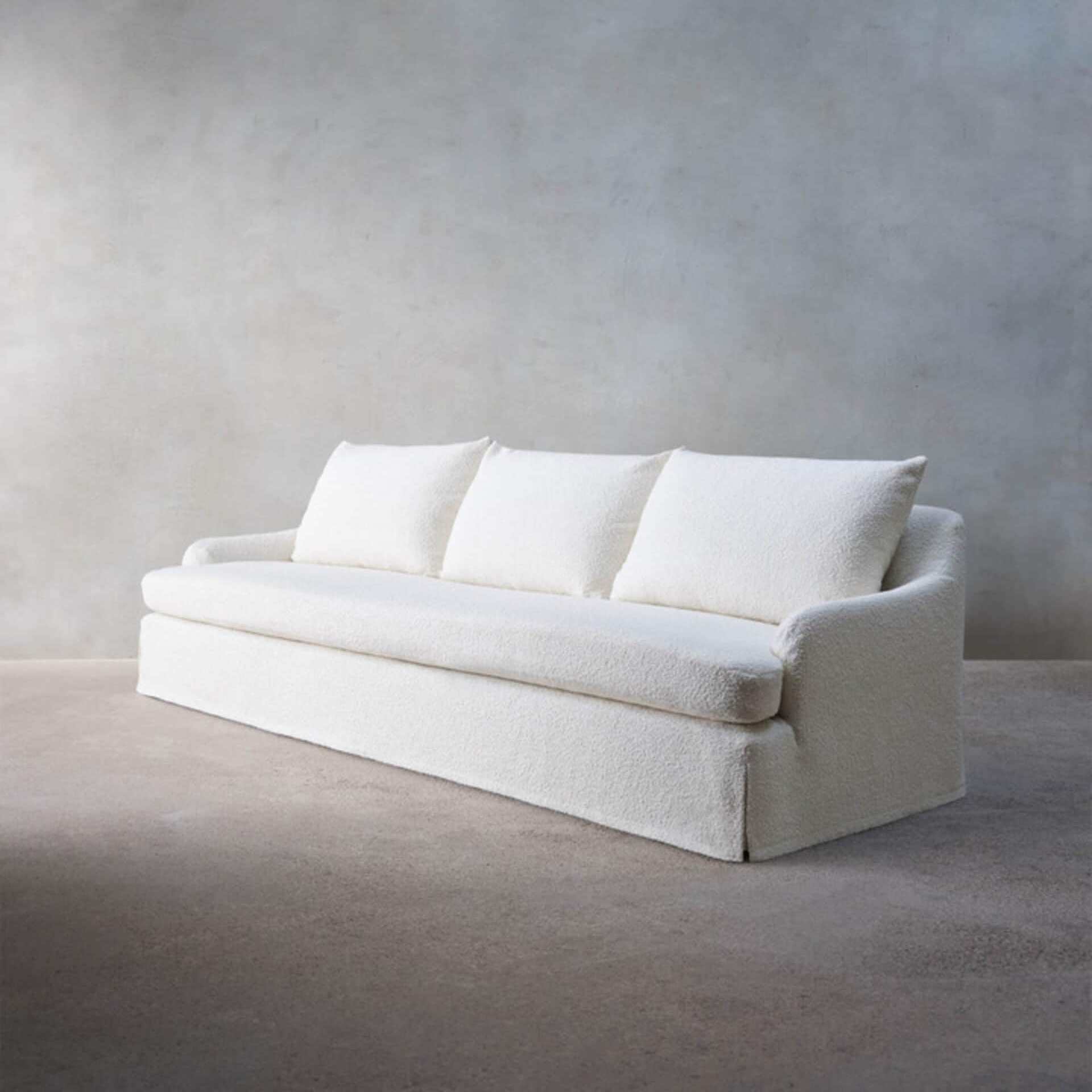 Чехол для дивана из ткани букле Zara Home+ By Vincent Van Duysen Sofa 01, белый фотографии