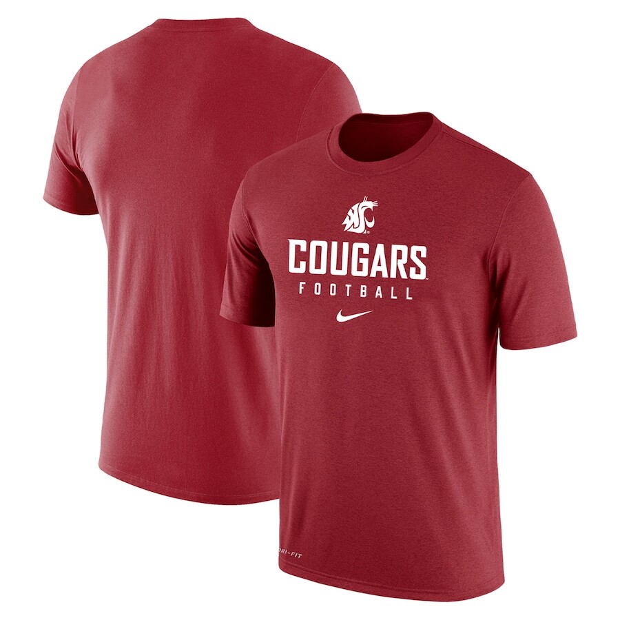 

Футболка с коротким рукавом Nike Washington State Cougars, малиновый