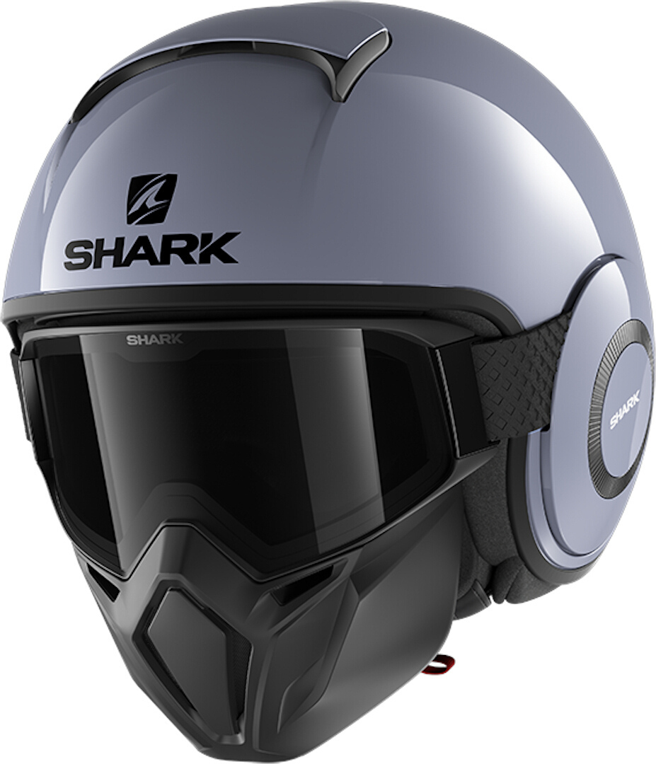 Шлем Shark Street-Drak Blank со съемной подкладкой, светло-серый шлем street drak tribute rm shark антрацит хром синий