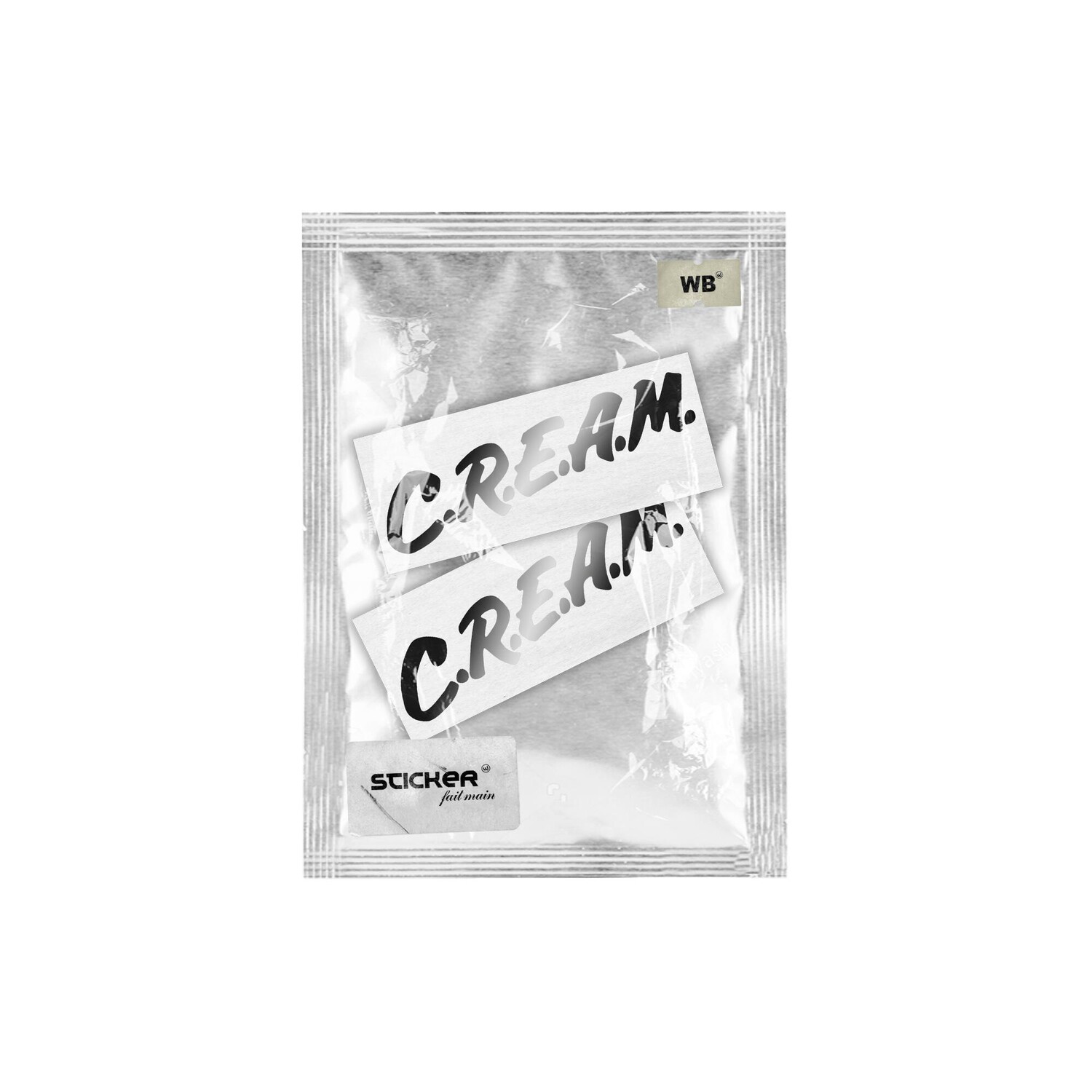 

Наклейки C.R.E.A.M. - Черный светоотражающий WILL B STICKERS, черный