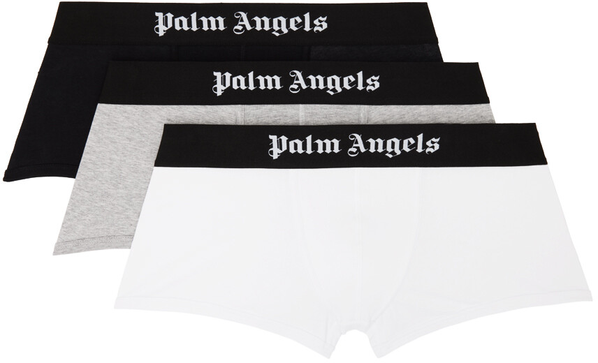 

Набор из трех разноцветных трусов-боксеров с логотипом Palm Angels