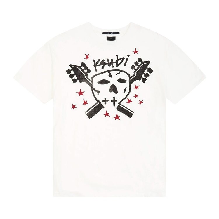 

Футболка Ksubi Skull Seeing Lines Short-Sleeve Tee Bone 'White', белый