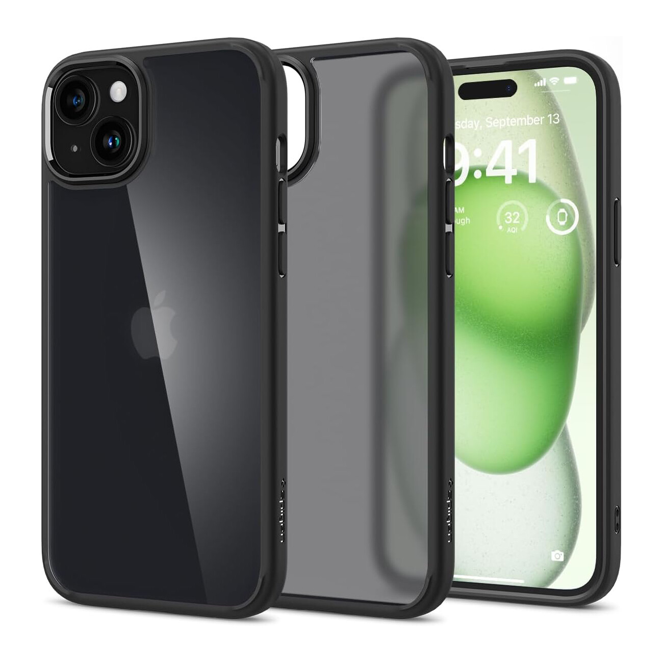 

Чехол Spigen Ultra Hybrid для iPhone 15 Plus, Frost Black, Прозрачный
