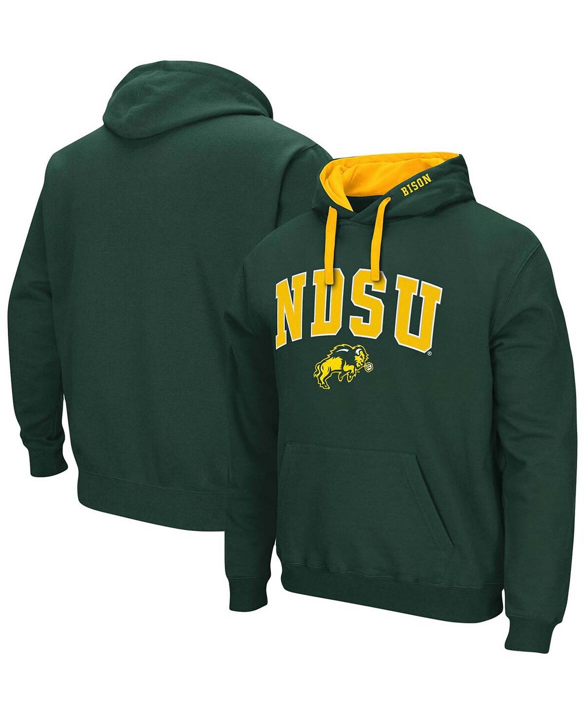 

Мужская зеленая толстовка с капюшоном ndsu bison arch logo 2.0 Colosseum, зеленый