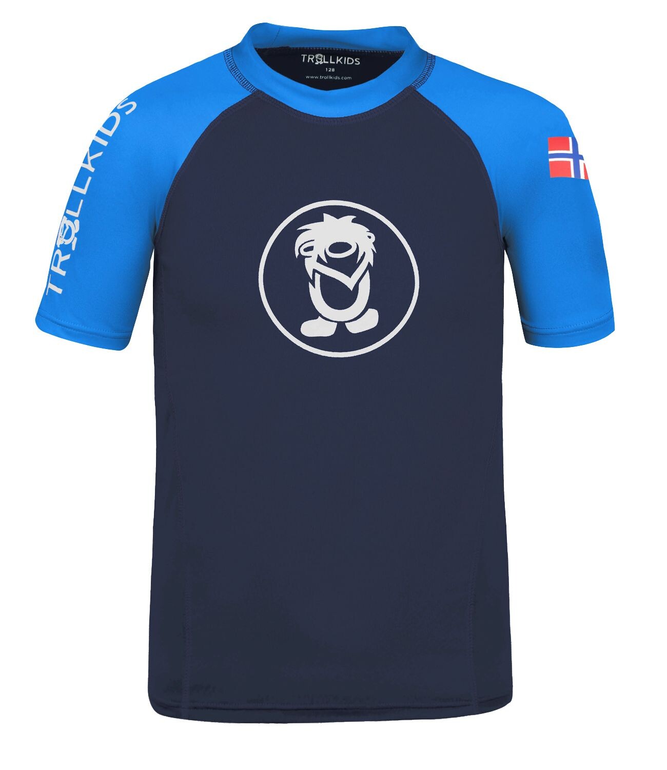 

Футболка Trollkids Kvalvika, цвет Marineblau/Mittelblau