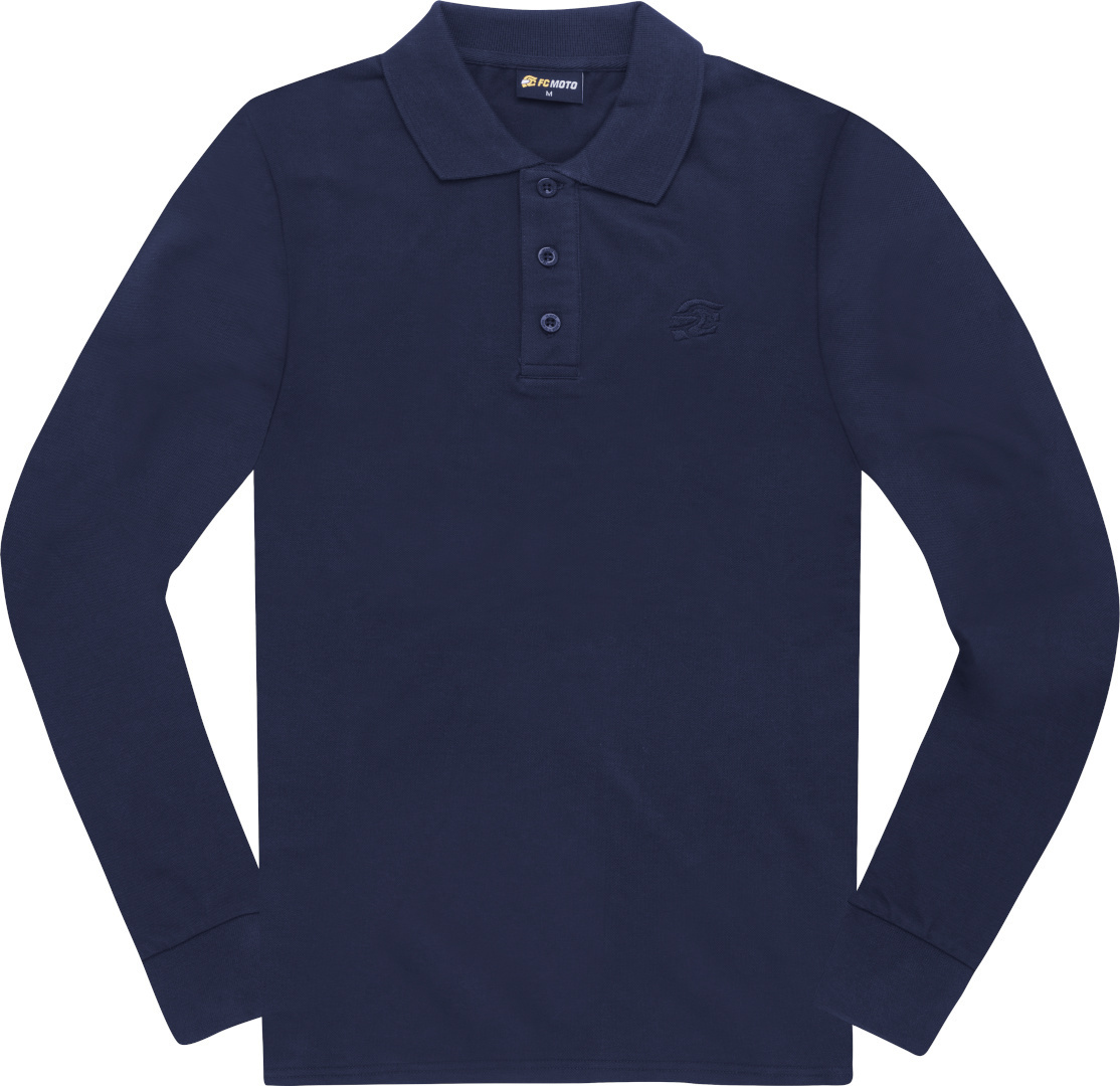 Рубашка поло FC-Moto Long Run с длинными рукавами, темно-синий рубашка с длинными рукавами из вельвета 3 года 94 см синий