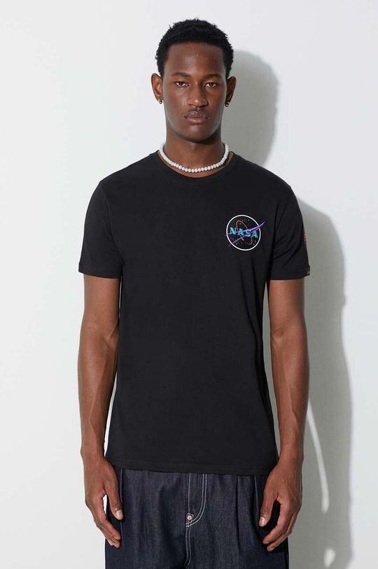

Хлопковая футболка Space Shuttle T Alpha Industries, черный