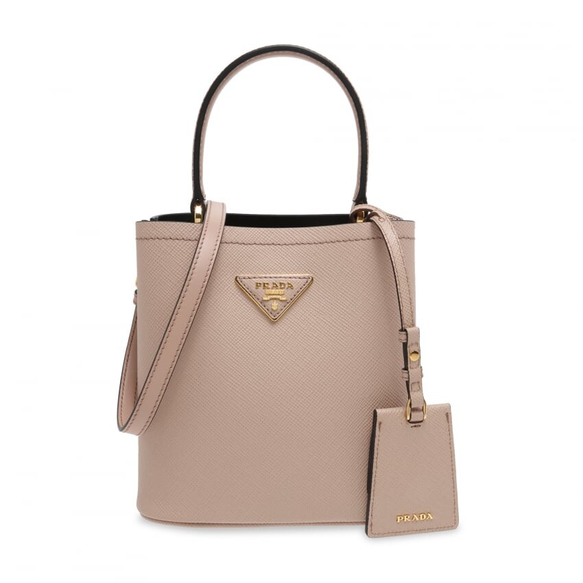 

Сумка PRADA Panier leather bag, коричневый