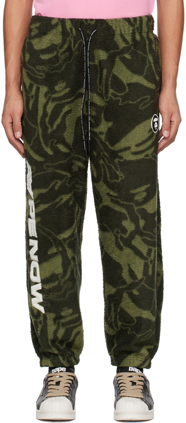 

Зеленые брюки для отдыха с камуфляжным принтом AAPE by A Bathing Ape, Зеленый