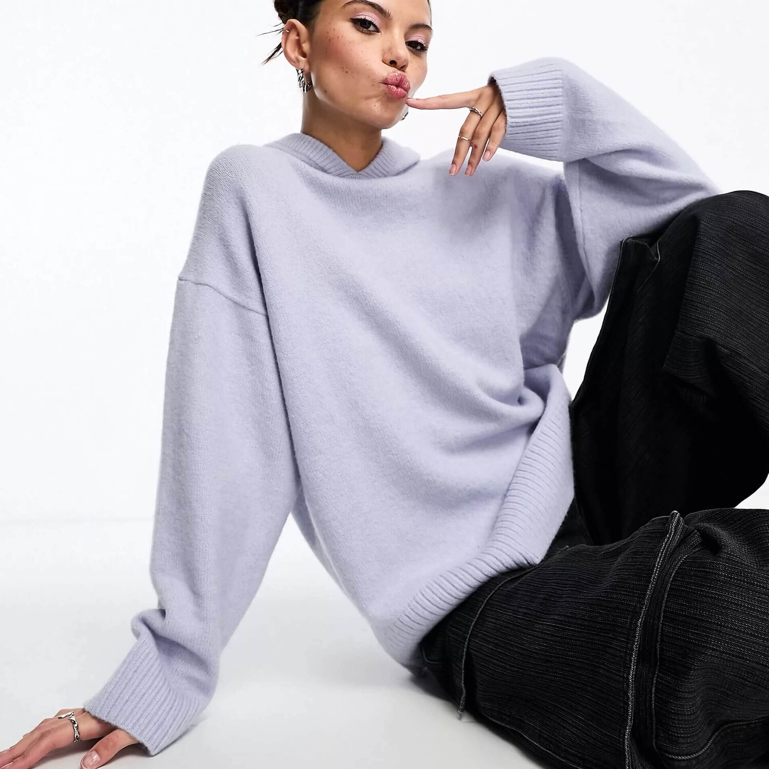 

Джемпер Weekday Marla Knitted, светло-сиреневый, Фиолетовый