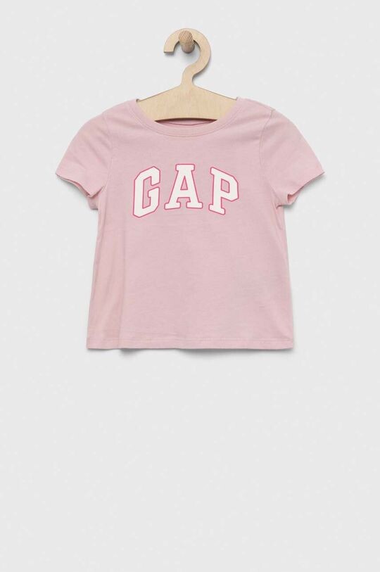 

Детская хлопковая футболка GAP, розовый