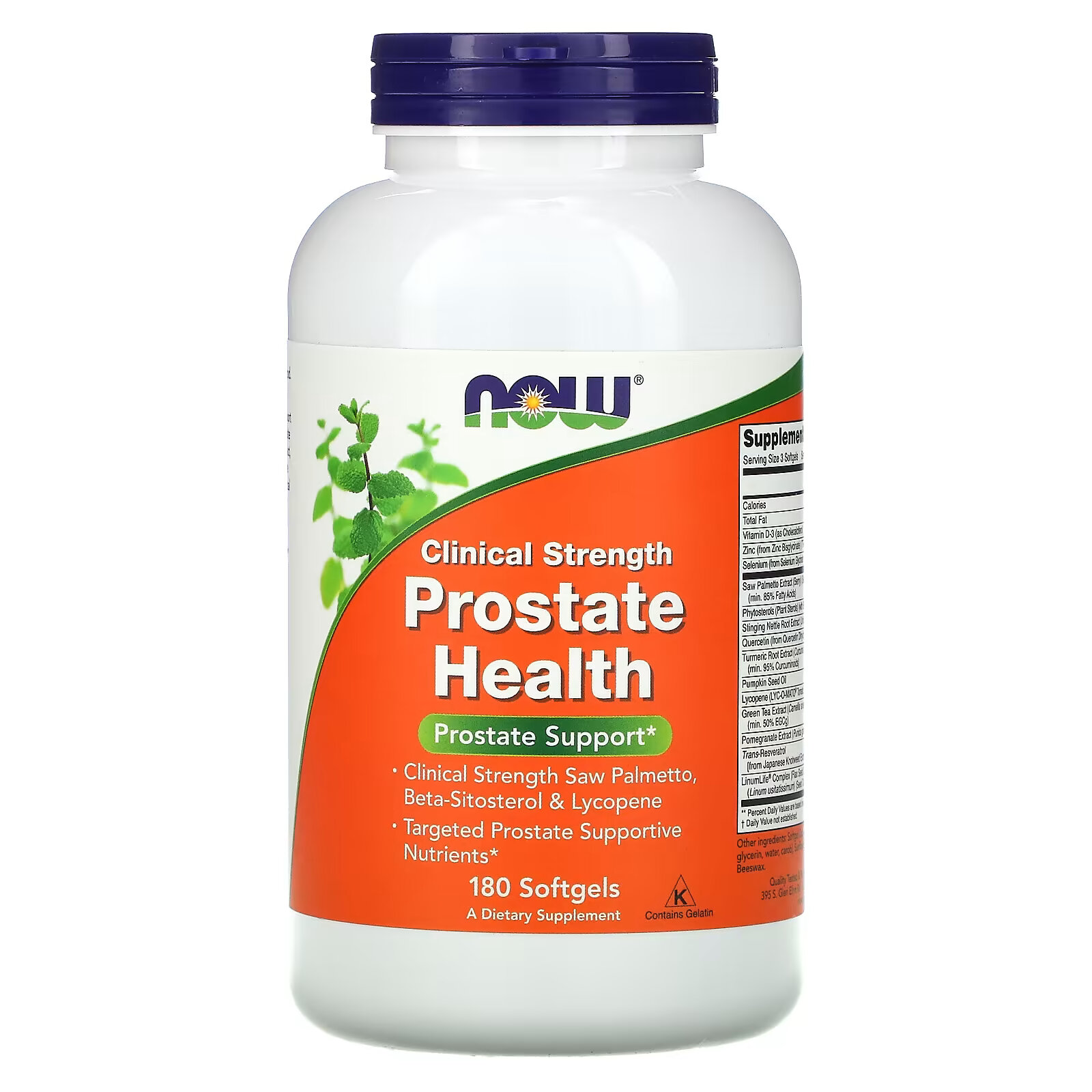 swanson pygeum prostate health 100 capsules Добавка для здоровья предстательной железы NOW Foods Clinical Strength, 180 капсул