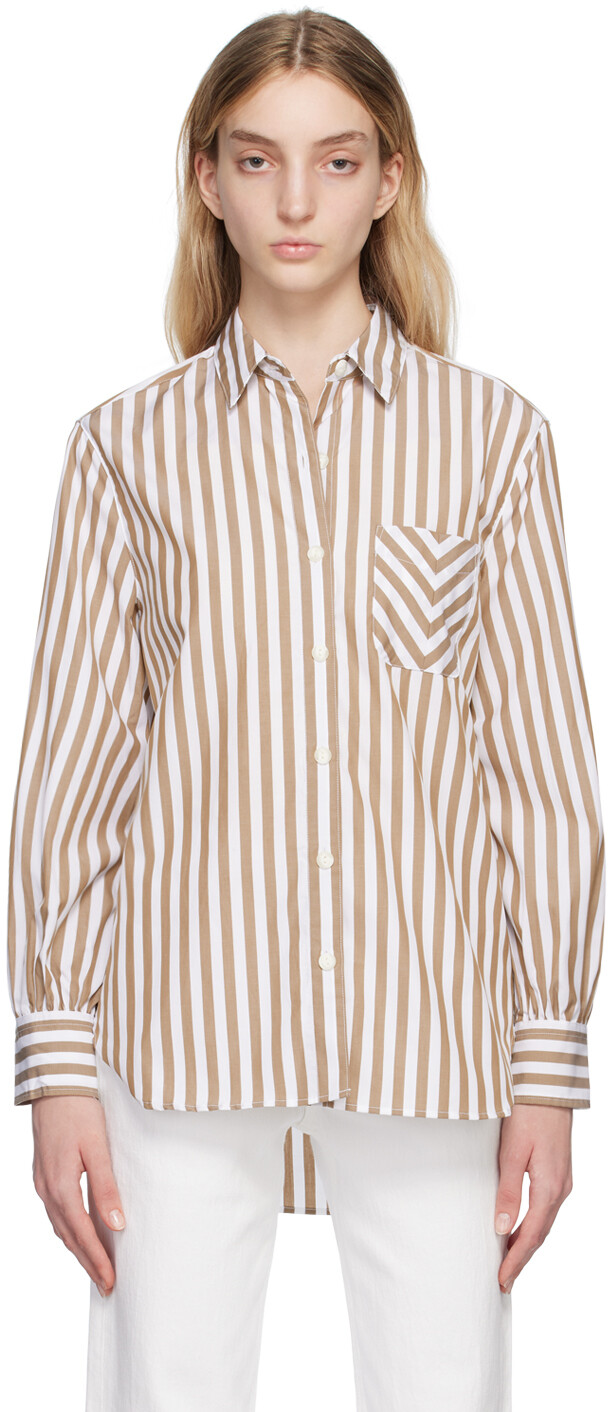 

Бело-коричневая рубашка Maxine rag & bone