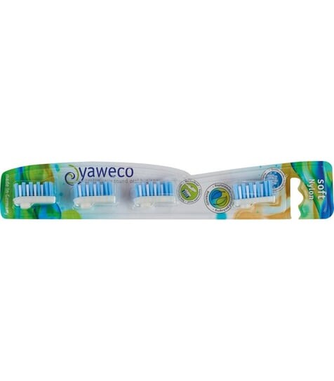 

Сменные насадки для зубных щеток, нейлон, мягкая щетина, 4 шт, YAWECO