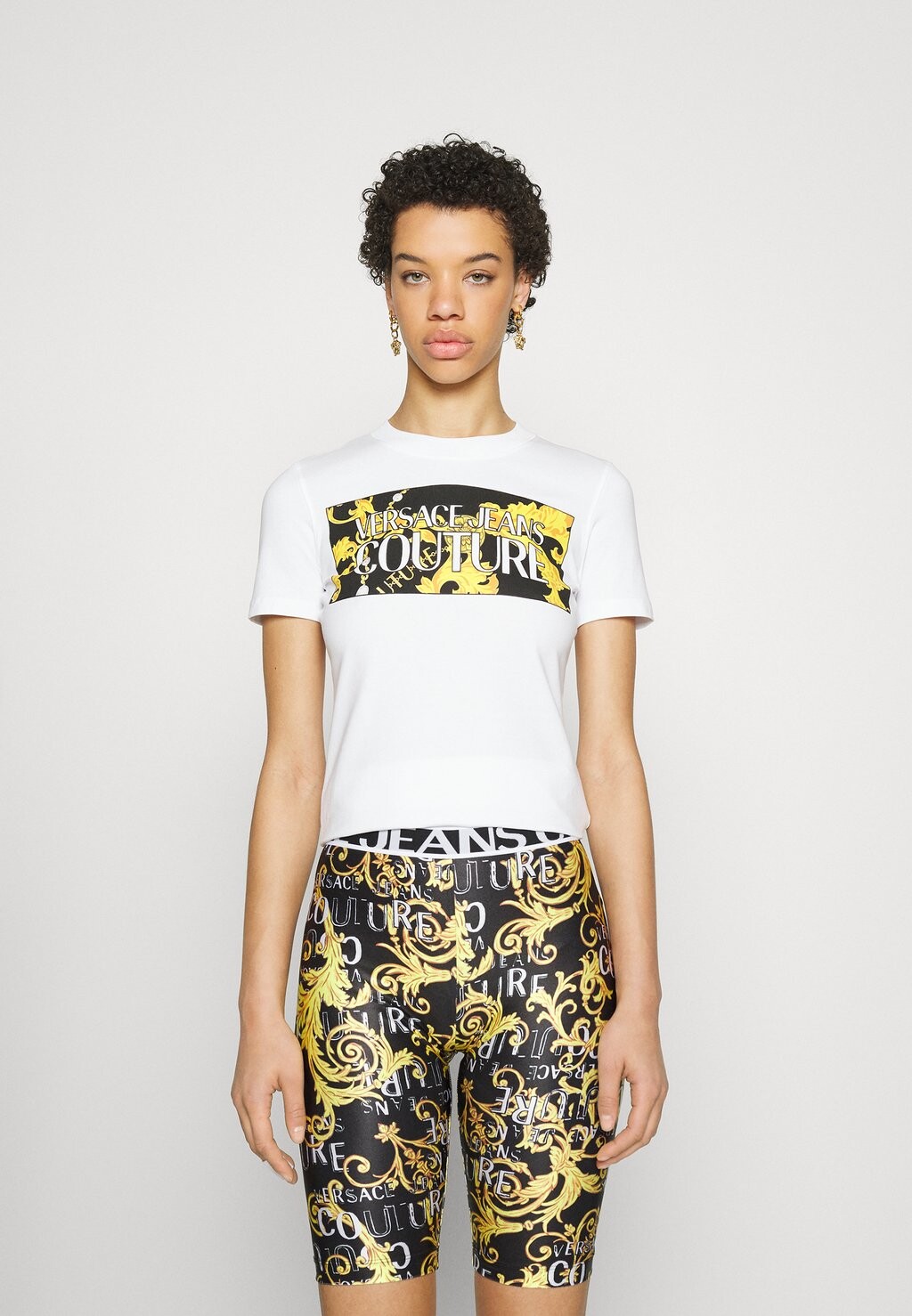 

Футболка с принтом Versace Jeans Couture, Коричневый