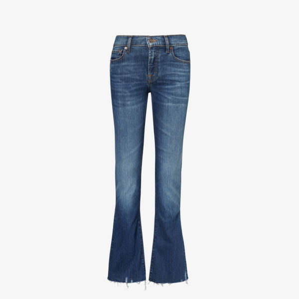 цена Расклешенные джинсы Bootcut из эластичного денима с низкой посадкой 7 For All Mankind, цвет retro
