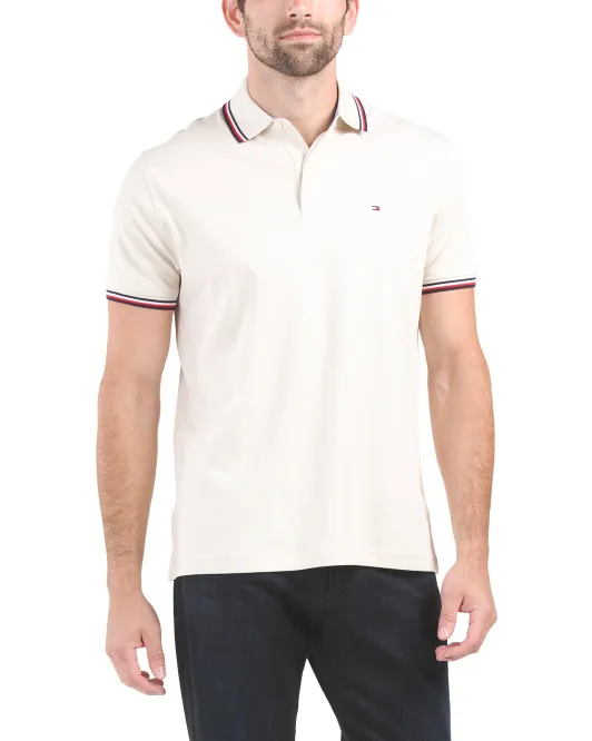 

Поло с короткими рукавами Richard Tommy Hilfiger, светло-коричневый