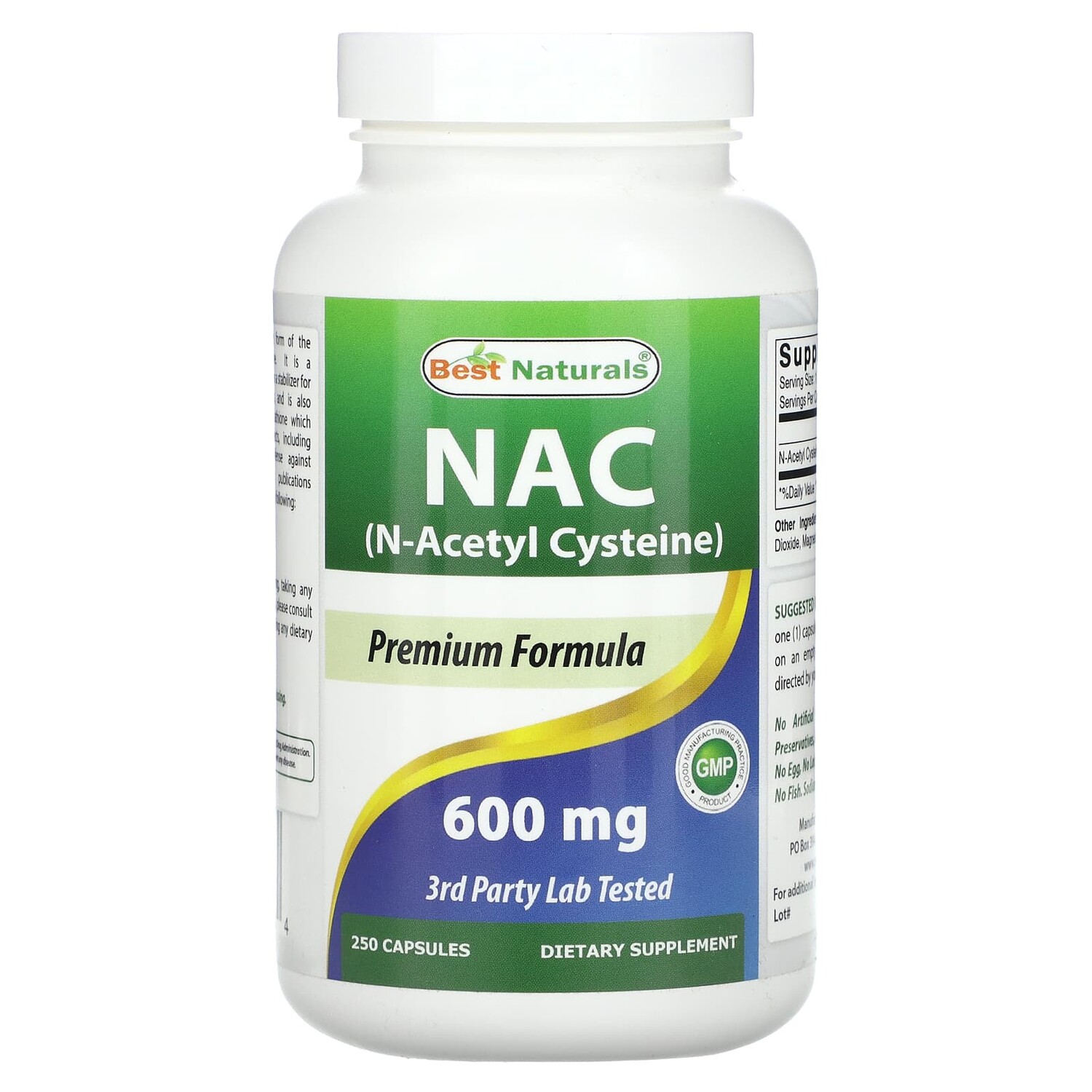 

NAC, 600 мг, 250 капсул, Best Naturals