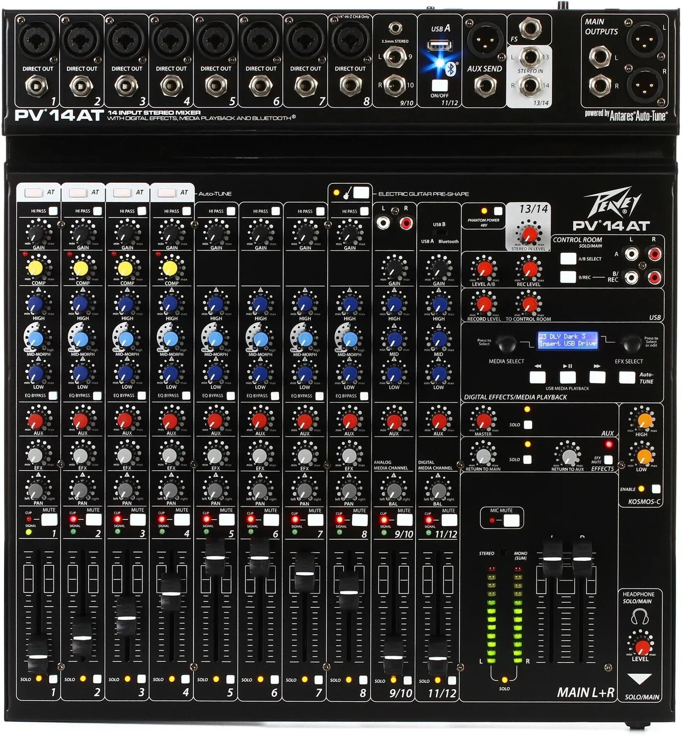 

Микшер Peavey PV 14 AT с автонастройкой и Bluetooth