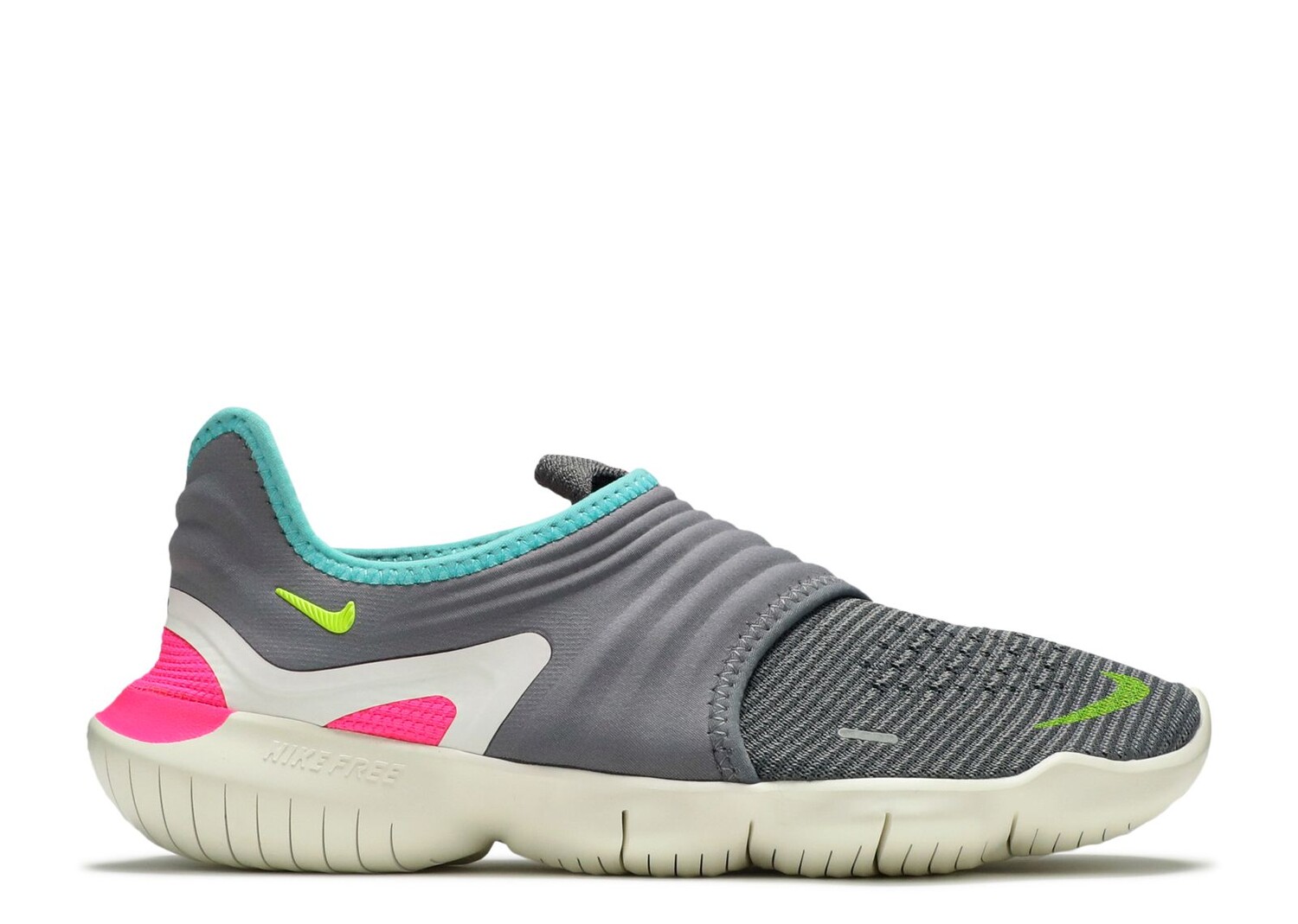 

Кроссовки Nike Wmns Free Rn Flyknit 3.0 'Gunsmoke', серый